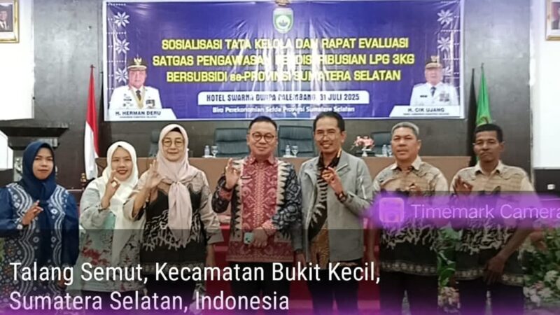 Kabid Perdagangan Disperindag Musi Rawas Hadiri Sosialisasi dan Evaluasi Tata Kelola Distribusi LPG 3 Kg Bersubsidi di Palembang