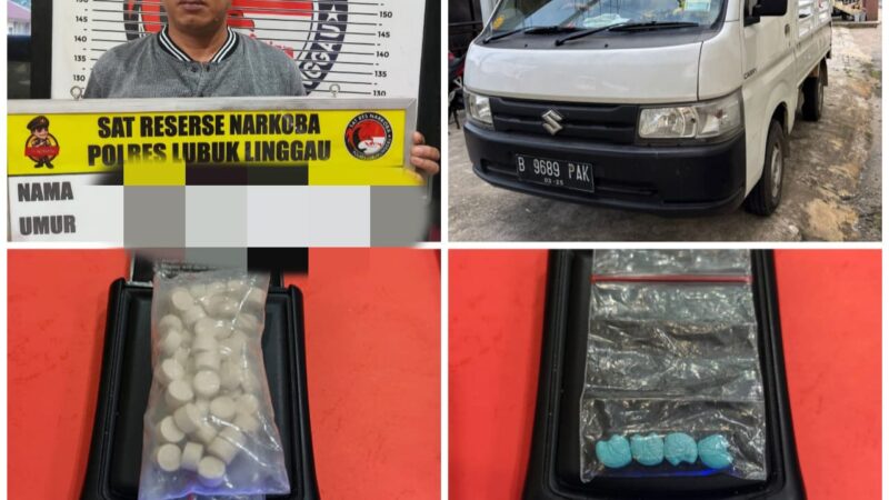 Pria RYE Pembawa Narkotika Jenis Ekstasi Berhasil Diringkus Satresnarkoba Polres Lubuklinggau Beserta Barang Bukti 