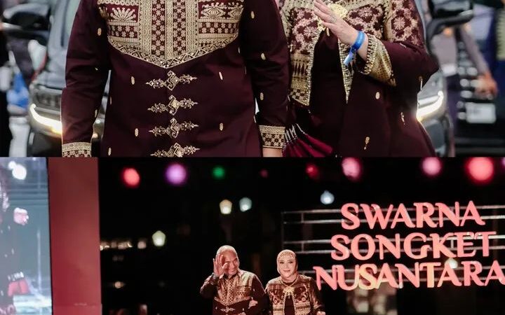 Bupati dan ketua TP PKK Musi Rawas Hadiri Malam Budaya Swarna Songket Nusantara di Plantaran Benteng Kuto Besak (BKB) Palembang