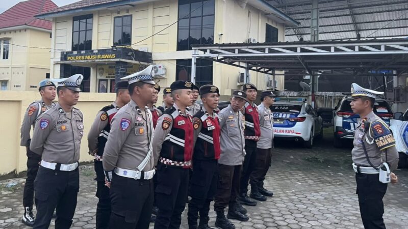 Puluhan Personel Lakukan Pengamanan Drag Bike dan Drag Race Piala Kapolres Musi Rawas Tahun 2025