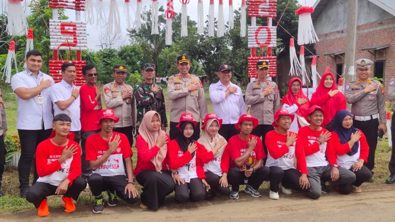 Tingkatkan Jiwa Nasional dan Cinta Tanah Air, Polres Musi Rawas Gelar Lomba Kejuaraan Kampung Merah Putih di Desa Surodadi