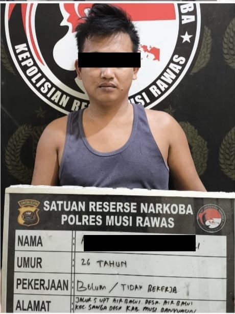 Dipimpin Langsung Kasat Resnarkoba Polres Musi Rawas Ringkus Warga Muba, Sita Sabu 6.72 Gram
