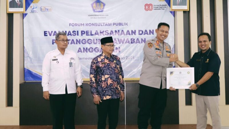 Kapolres Musi Rawas Terima Penghargaan Dari Kantor KPPN Lubuklinggau 