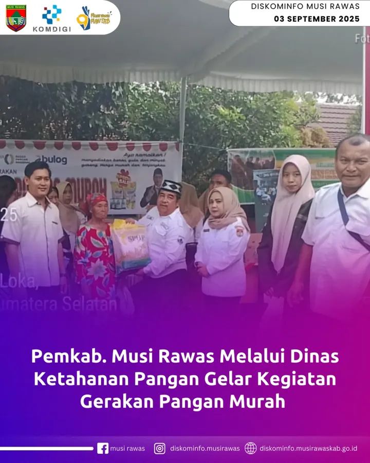 Meringankan Beban Masyarakat Dinas Ketahanan Pangan Kabupaten Musi Rawas Gelar Gerakan Pangan Murah