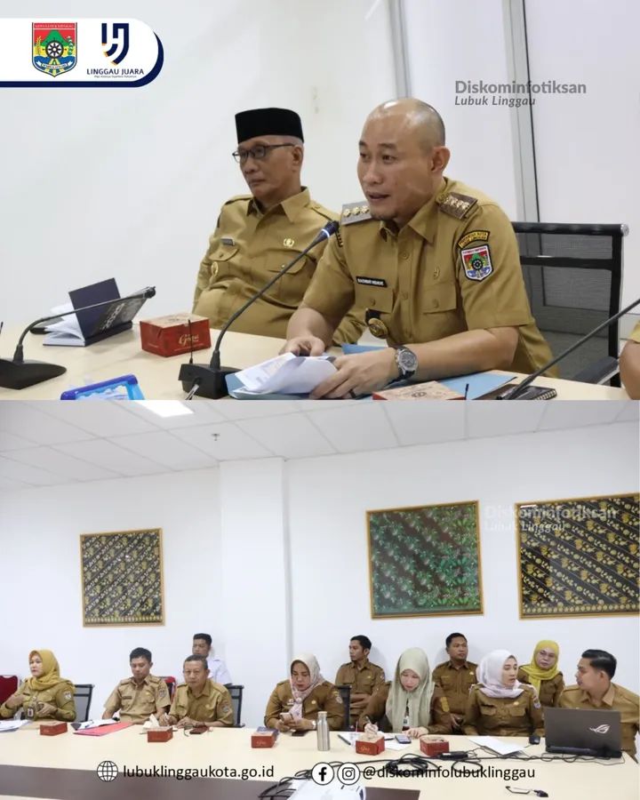 H. Rachmat Hidayat Wali Kota Lubuklinggau,Pimpin Rapat Penyusunan Laporan Evaluasi Kepala Daerah