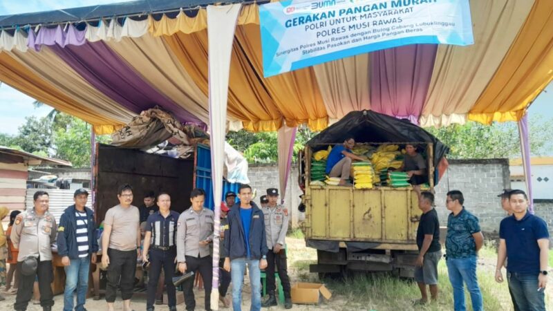 20 Ton Beras GPM Kembali Ludes Terjual di Kecamatan Muara Lakitan, Sinergi Polres Musi Rawas bersama Polsek Muara Lakitan dan Bulog Cabang Lubuklinggau