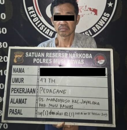 Satresnarkoba Polres Musi Rawas Tangkap AS, Simpan Sabu Bawah Lemari