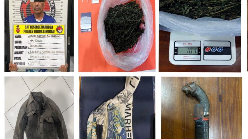 Satresnarkoba Polres Lubuklinggau Berhasil Gagalkan Peredaran Narkotika Jenis Ganja, Pelaku Beserta Barang Bukti