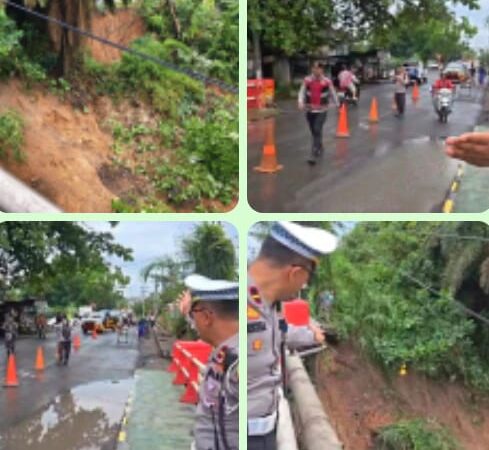 Satlantas Polres Musi Rawas Sigap Atur Lalulintas dan Perlakuan Satu Jalur, Bagi Pengguna Jalan Yang Melintas Di Jembatan Muara Beliti 