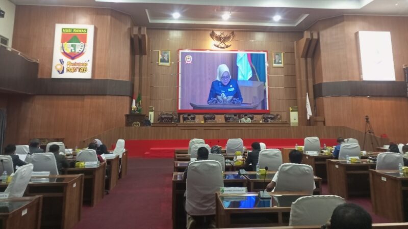 Jawaban Eksekutif Bupati Musi Rawas Warnai Rapat Paripurna DPRD Bahas APBD 2026