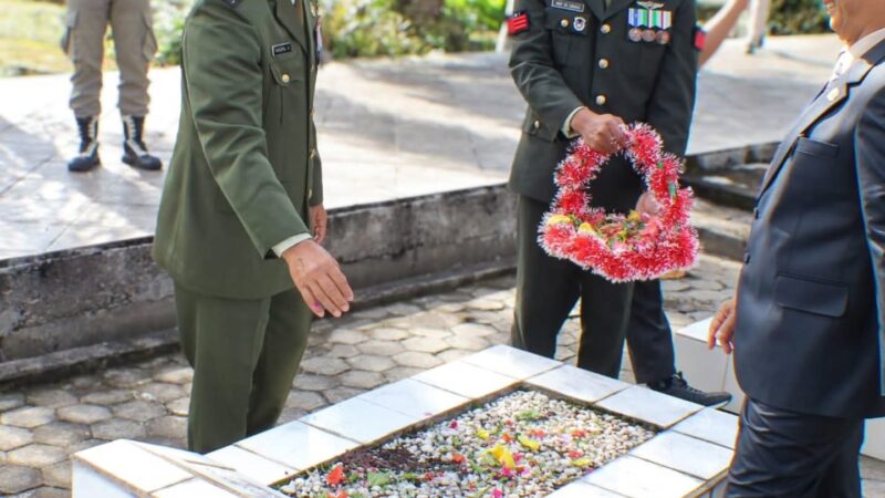 Kasdim 0406/Lubuklinggau Pimpin Upacara Ziarah Nasional HUT ke-80 TNI