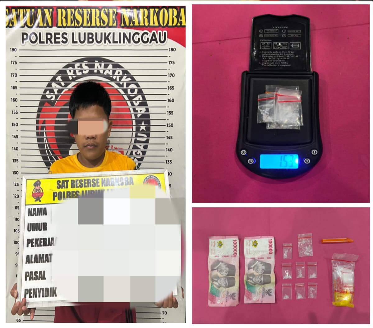 Satres Narkoba Polres Lubuklinggau Ungkap Kasus Peredaran Narkoba, Pelaku Berikut Barang Bukti