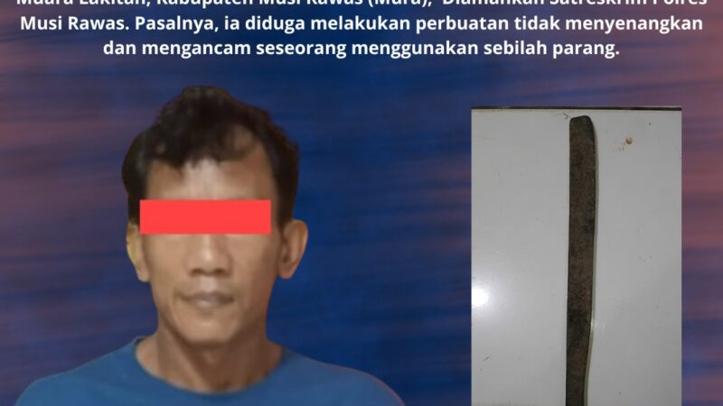 KU Diringkus Tim Landak Satreskrim Polres Musi Rawas, Karena Melakukan Pengancaman Terhadap AI