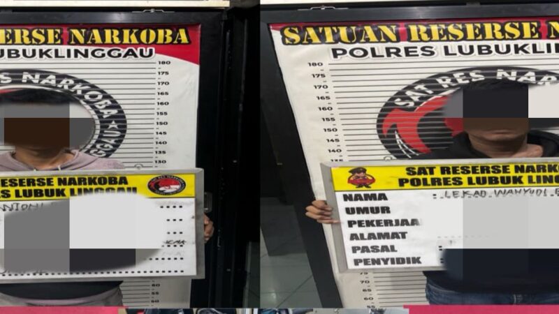 Dalam Operasi Sikat Musi II , Dua Pemuda Berhasil Diringkus Satresnarkoba Polres Lubuklinggau 