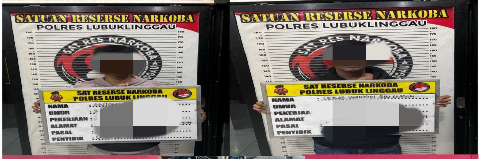 Dalam Operasi Sikat Musi II , Dua Pemuda Berhasil Diringkus Satresnarkoba Polres Lubuklinggau 