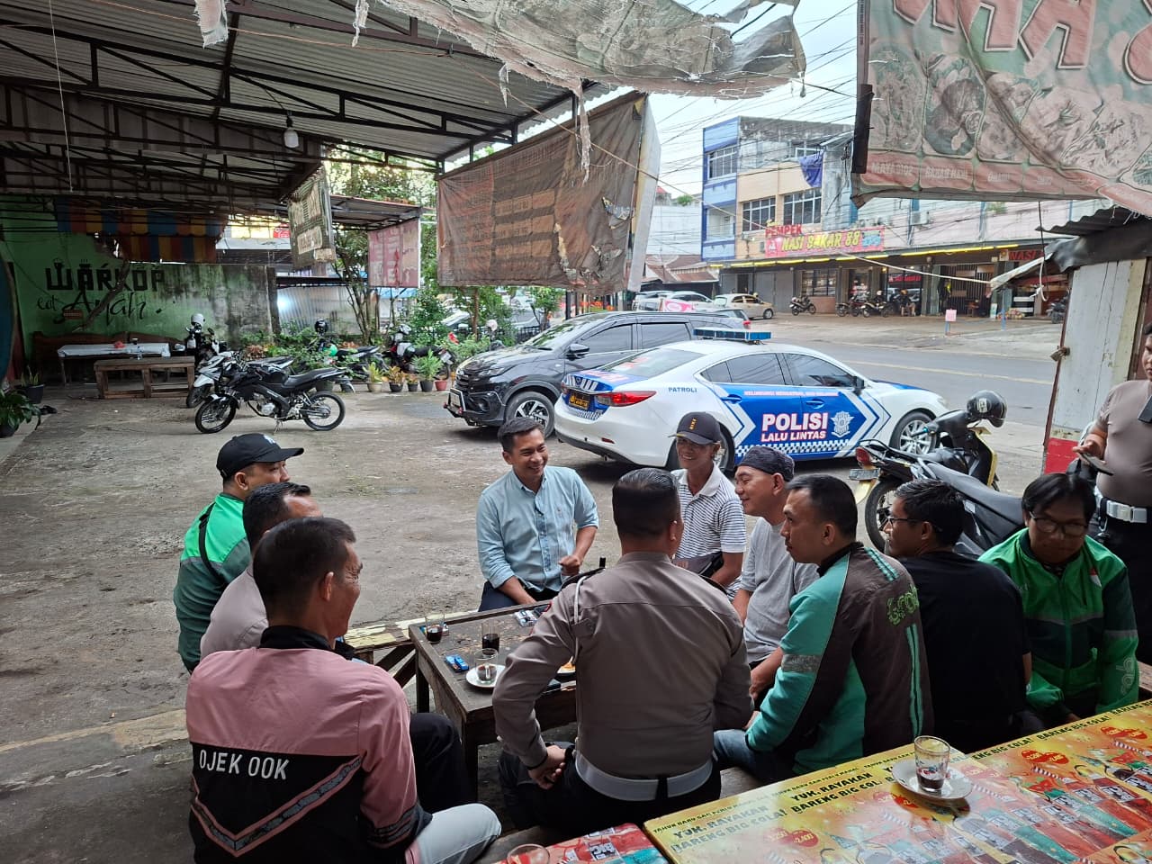 Polres Lubuklinggau Ngopi Bareng Bersama Komunitas Ojek Online 