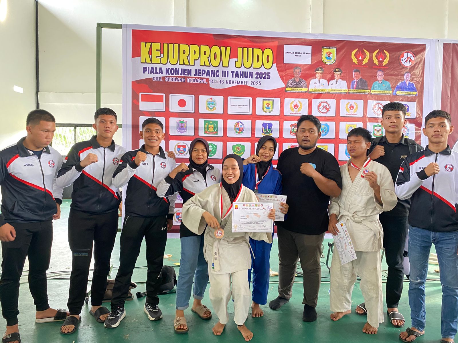 Meraih 3 Medali, Atlet  Kabupaten Labuhanbatu Toreh Prestasi Di Kejurprov Judo Piala Konsulat Jepang 2025 