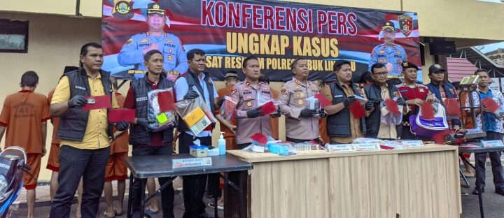 Dalam Satu Bulan Terakhir Polres Lubuk Linggau Bersama Jajaran, Ungkap 45 Kasus Dan Salah Tersangka Ada Yang Berulang Melakukan 8 TKP Berbeda 