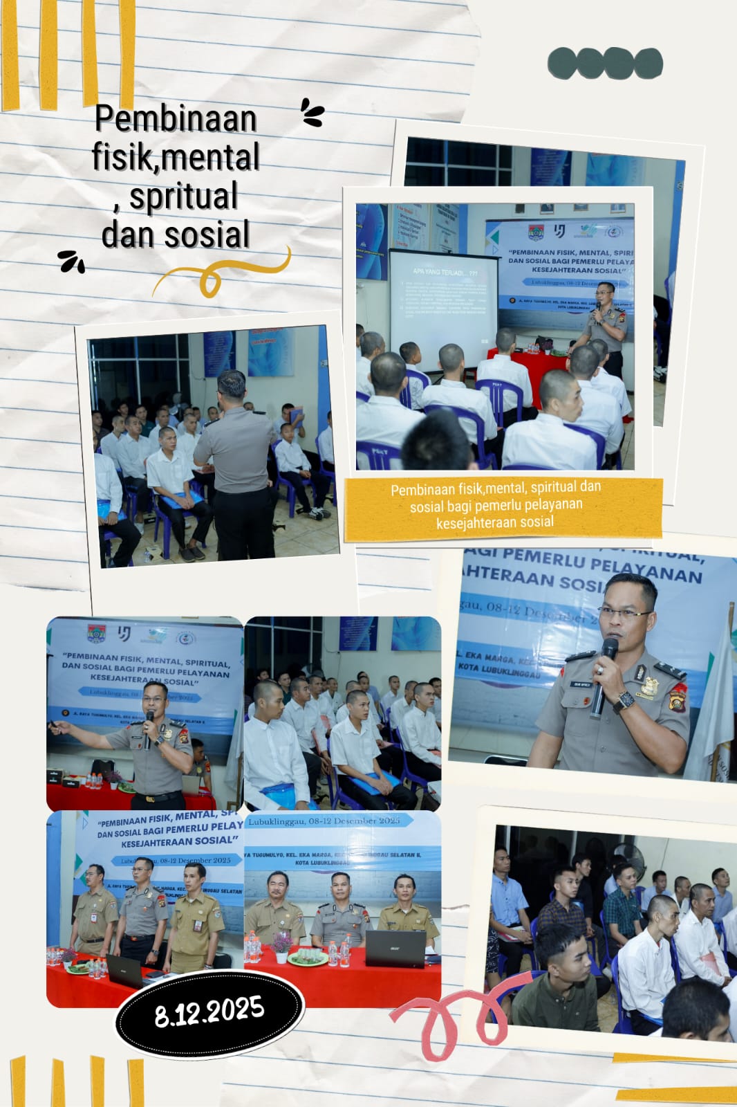 Upaya Pemulihan dan Pembinaan klien Secara holistik, Rumah Asa Silampari Gelar Pelatihan, Anggota Polres Lubuk Linggau Sebagai Fasilitator 