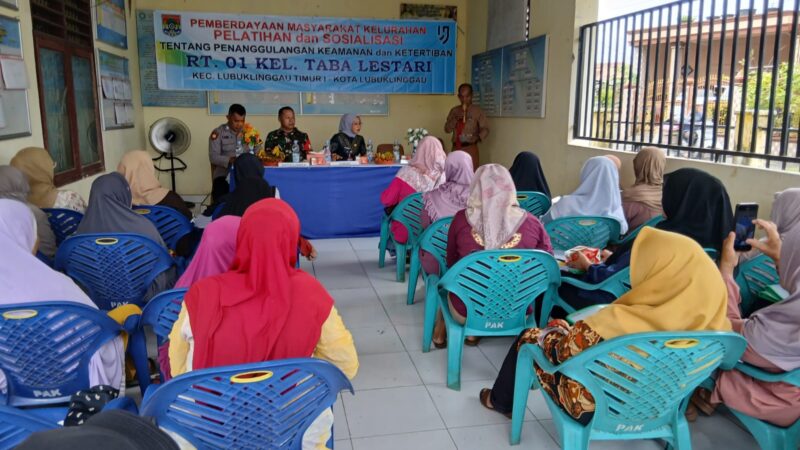 Bhabinkamtibmas Polres Lubuk Linggau, Babinsa, dan Lurah Gelar Sosialisasi Menciptakan Lingkungan yang Aman, Tertib, dan kondusif