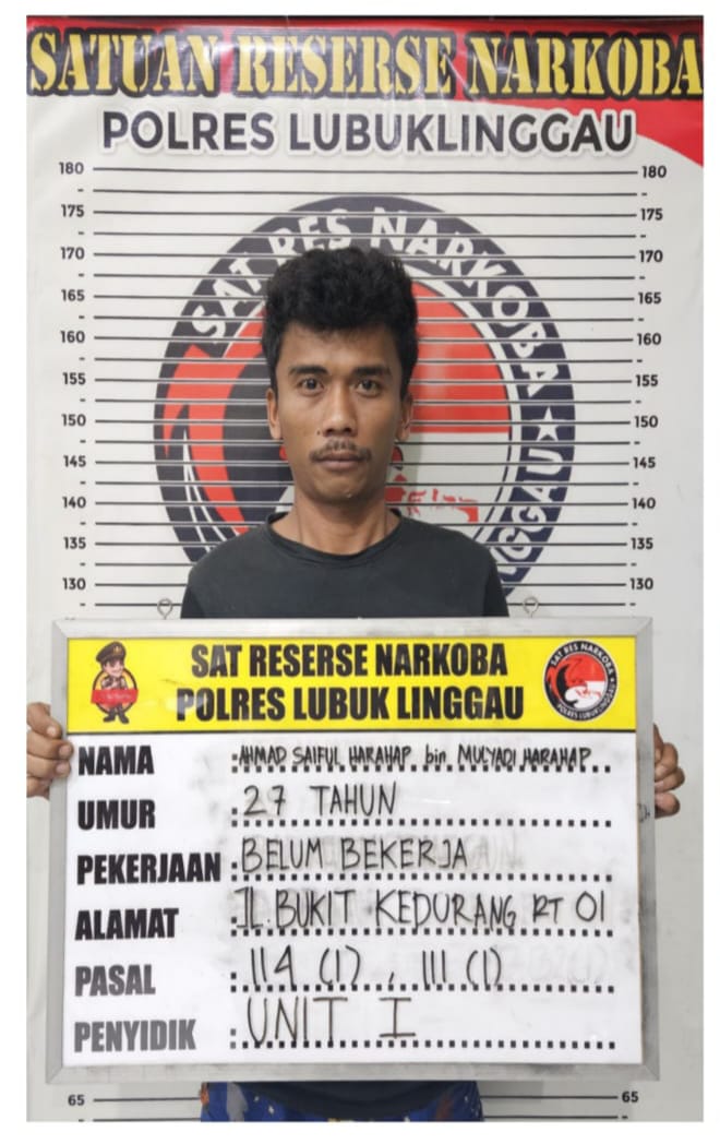 Komitmen Memberantas Peredaran Gelap Narkotika di Wilayah Hukumnya ,Tim Opsnal Satuan Reserse Narkoba Polres Lubuklinggau Berhasil Meringkus ASH (27)