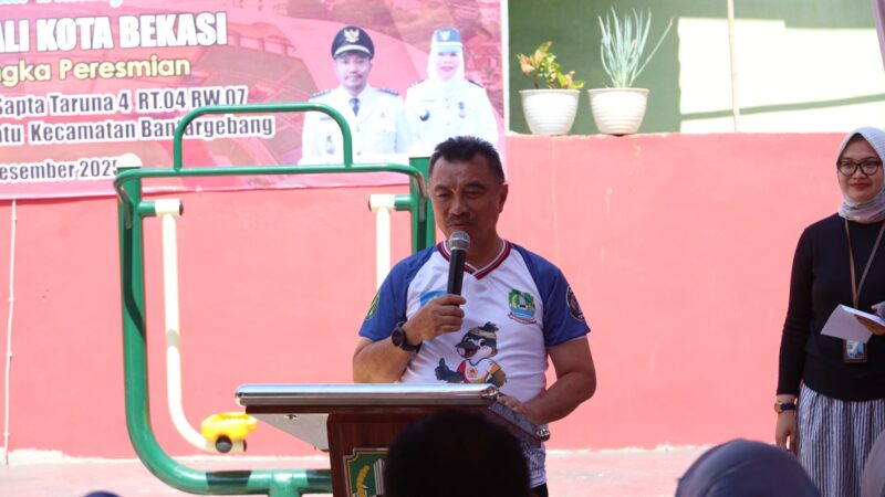 Wakil Wali Kota Bekasi Resmikan Prasasti Taman Patriot 3 di Sumurbatu Bantargebang