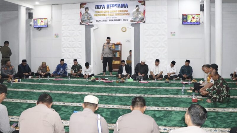 Wujudkan Situasi Aman dan Kondusif di Tahun 2026, Polres Musi Rawas Bersama Forkopimda Gelar Doa Bersama