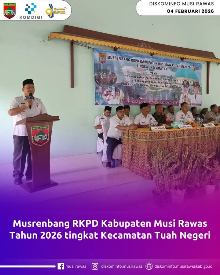 Bupati Musi Rawas Apresiasi Pelaksanaan Musrenbang Dengan Menyampaikan Program dan Kebutuhan Prioritas Kecamatan dan Desa
