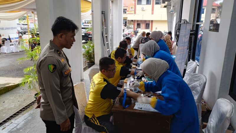 Polres Lubuk Linggau Polda Sumatera Selatan Laksanakan kegiatan Pemeriksaan Kesehatan Berkala Bagi Seluruh Personel