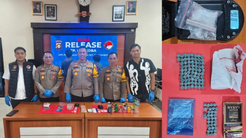 Kapolres Musi Rawas Amankan Pelaku Narkotika di Desa Tanah Periuk