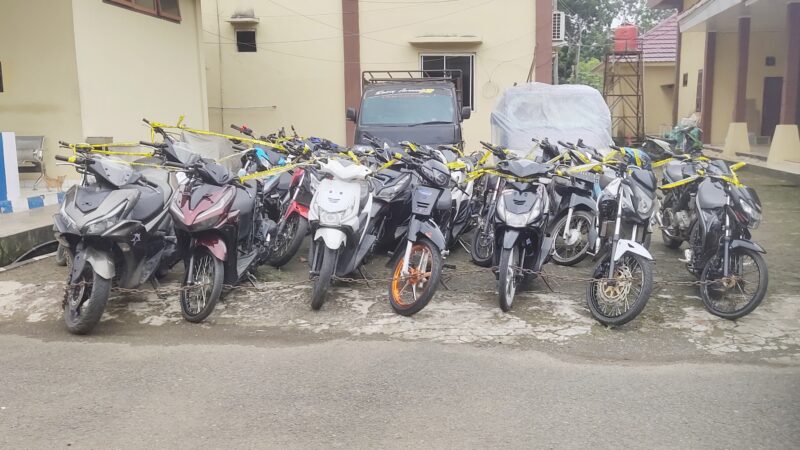 Polres Musi Rawas Amankan Puluhan Kendaraan Diduga Terlibat Balap Liar