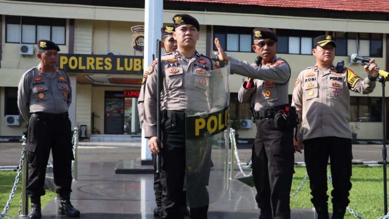Menghadapi Berbagai Jenis Ancaman dan Gangguan Keamanan Yang Mungkin Terjadi, Waka Polres Lubuk Linggau Pimpin kegiatan Simulasi Sispam Mako 