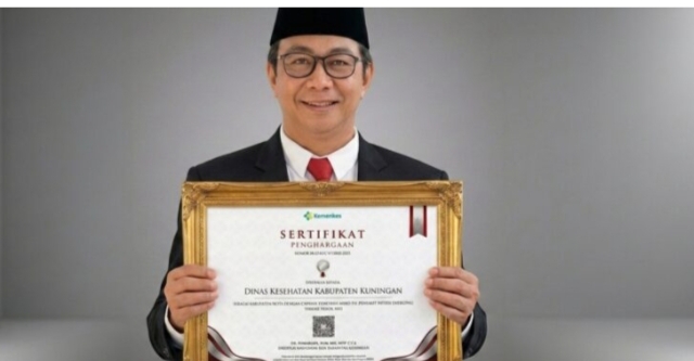 Dinkes Kuningan Raih 2 Penghargaan Pemetaan Resiko Penyakit Infeksi Emerging