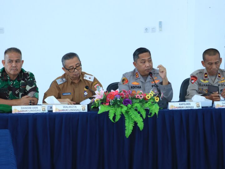 Menjelang Hari Mudik Kapolres Lubuk Linggau Bersama jajaran Forkopimda Melakukan Rakor Pemetaan Dan Koordinasi Keamanan 