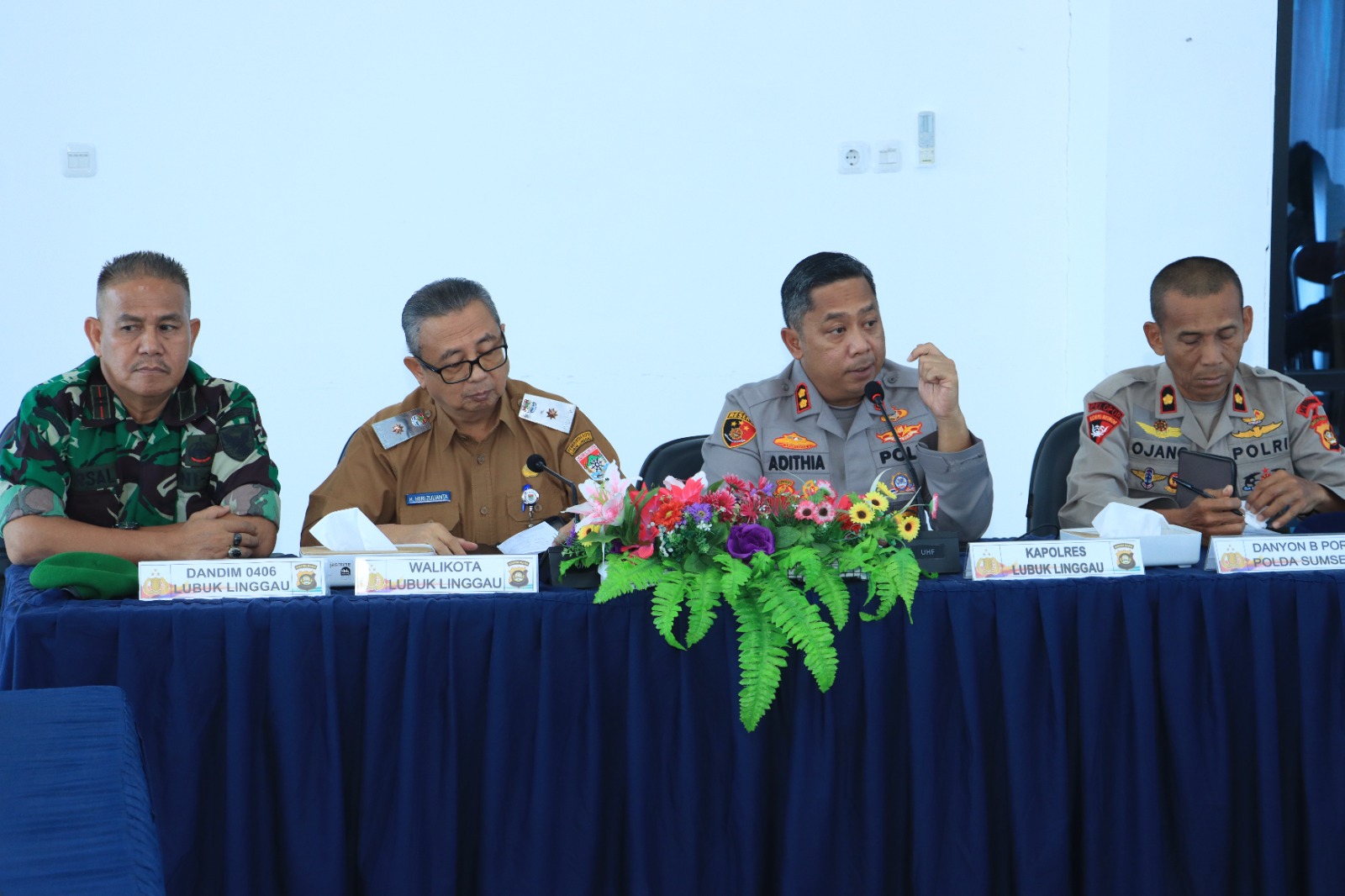 Menjelang Hari Mudik Kapolres Lubuk Linggau Bersama jajaran Forkopimda Melakukan Rakor Pemetaan Dan Koordinasi Keamanan 