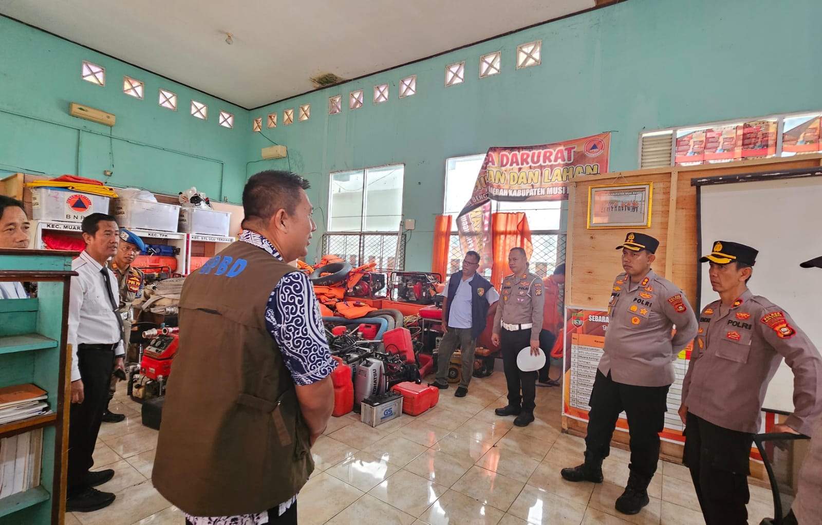 Kapolres Musi Rawas Kunjungi BPBD, Bahas Kesiapan Penanggulangan Bencana Jelang Idul Fitri