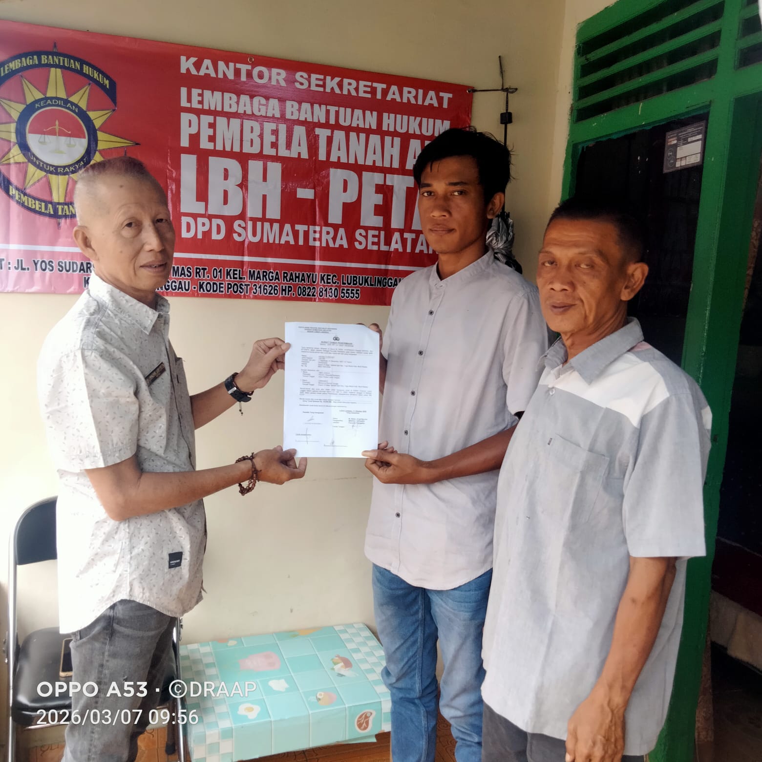 Cari Keadilan, Warga Tugumulyo Minta LBH PETA Dampingi Kasusnya di Polres Lubuk Linggau