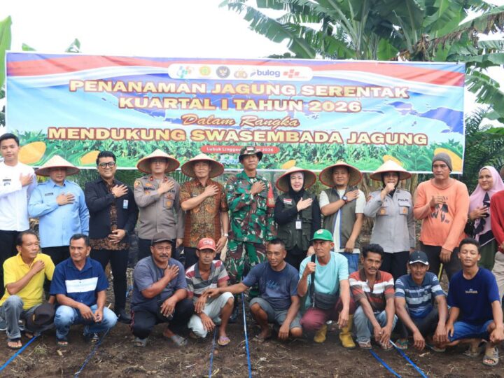 Menjaga Kedaulatan Pangan Bangsa Polres Lubuk Linggau Polda Sumatera Selatan melaksanakan kegiatan Tanam Raya Kuartal I Tahun 2026, 