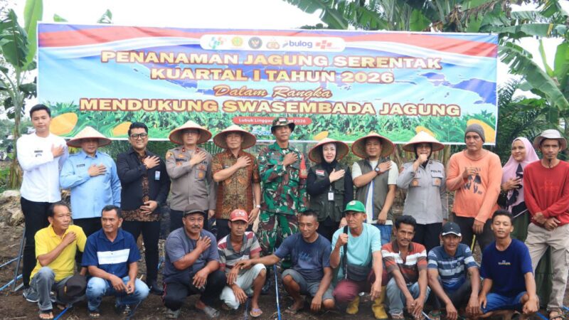 Menjaga Kedaulatan Pangan Bangsa Polres Lubuk Linggau Polda Sumatera Selatan melaksanakan kegiatan Tanam Raya Kuartal I Tahun 2026, 