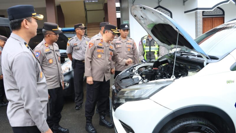Polres Lubuk Linggau Melaksanakan Kegiatan Pengawasan/Pemeriksaan Senjata Api (Senpi) dan kendaraan Dinas 