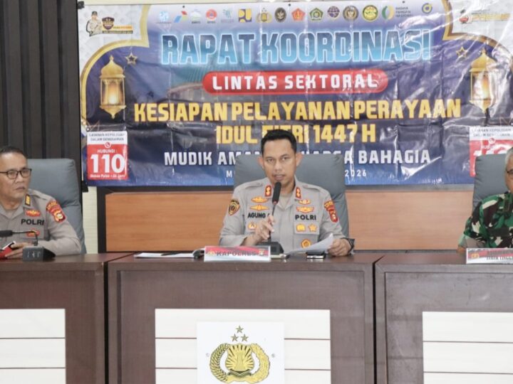 Berikan Pelayanan Prima dan Humanis, Kapolres Musi Rawas Pimpin Langsung Rapat Koordinasi Lintas Sektoral Ops Ketupat Musi 2026 