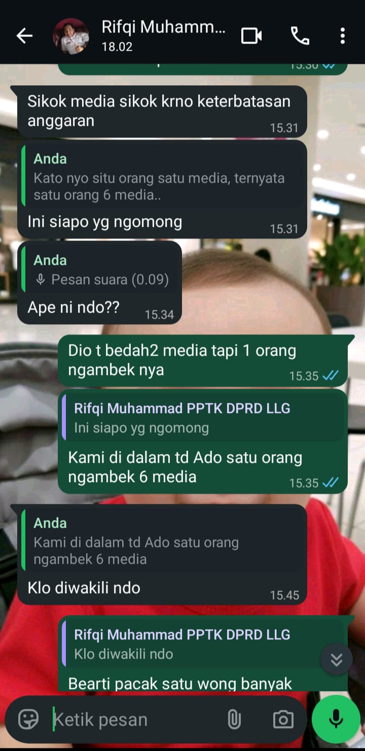 Diduga Tidak Transparan, Pembagian Advertorial DPRD Lubuklinggau Disorot Wartawan