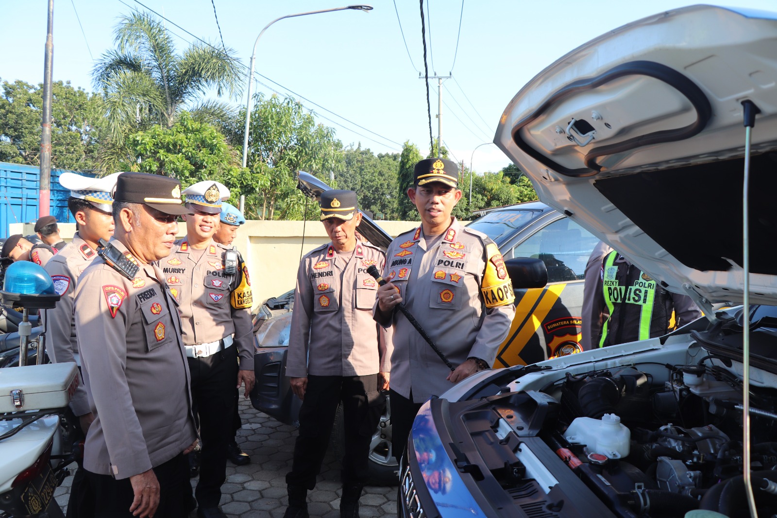 Kapolres Musi Rawas Cek Kesiapan Personel dan Kendaraan Tim Pengurai Kemacetan Lalu Lintas, Dalam Rangka Pengamanan Arus Mudik Ops Ketupat Musi 2026