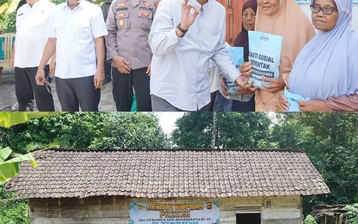 Polri Tidak Hanya Hadir untuk Menjaga Keamanan dan Ketertiban, Tetapi Juga Memiliki Kepedulian Sosial yang Tinggi Dalam Meningkatkan Kualitas Hidup Masyarakat Kurang Mampu, Rangka HUT Bhayangkara ke -80