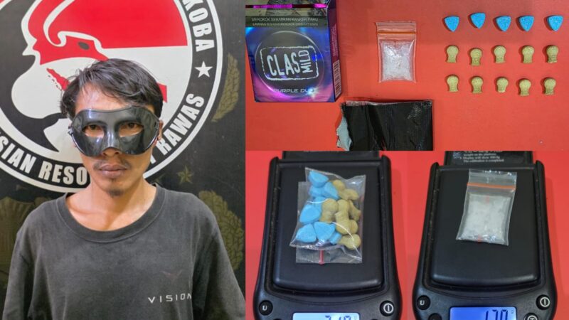 Tim Tindak Elang Musi Satres Narkoba Polres Musi Rawas Melalui Undercover Buy berhasil Ditangkap Pelaku SW dengan BB 20 Butir Narkotika Jenis Ekstasi dan 1,79 Gram Sabu