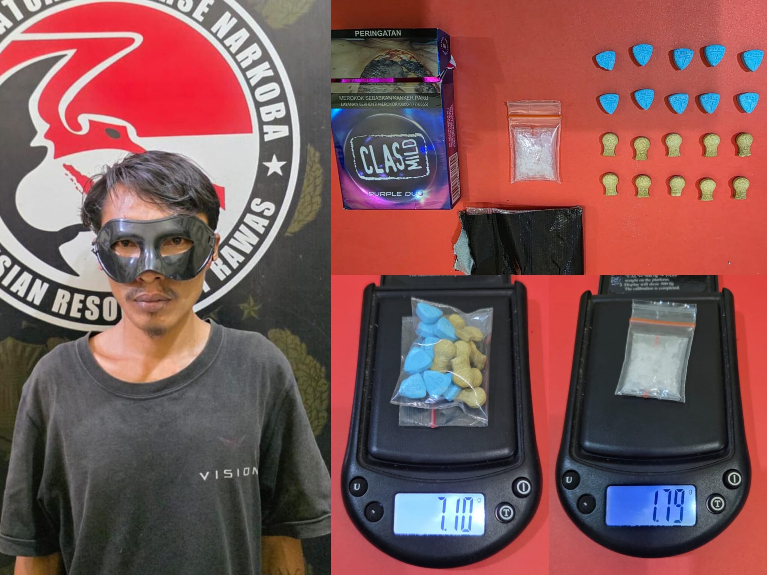 Tim Tindak Elang Musi Satres Narkoba Polres Musi Rawas Melalui Undercover Buy berhasil Ditangkap Pelaku SW dengan BB 20 Butir Narkotika Jenis Ekstasi dan 1,79 Gram Sabu