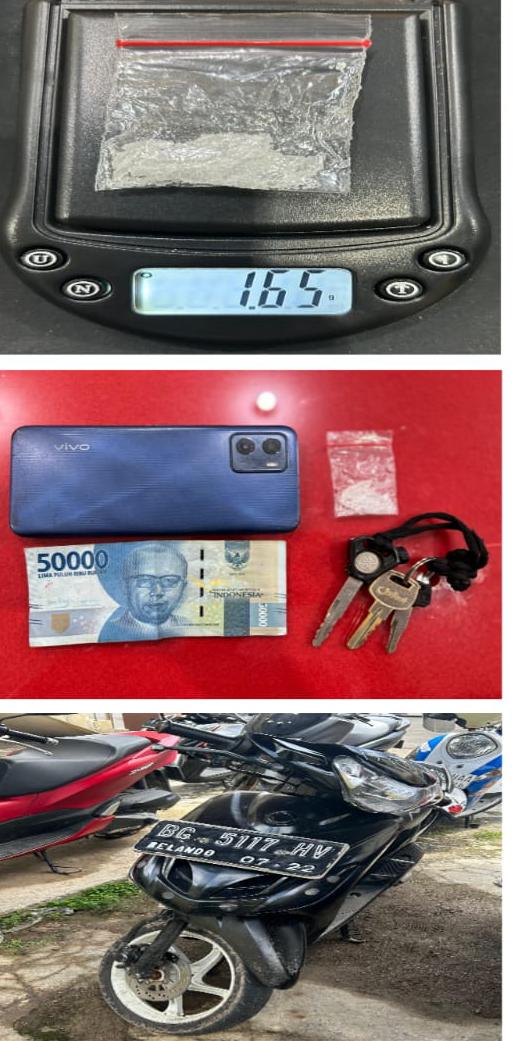 Pemuda Inisial MP (20), warga Sidorejo, Lubuk Linggau Barat II, terpaksa Berurusan Dengan Hukum Setelah Kedapatan Membawa Paket Narkotika Jenis Sabu