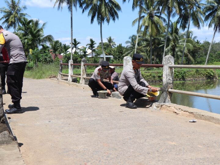Dukung Program Kapolda Sumsel, Polres Musi Rawas Revitalisasi Jembatan Dam Impres Melalui Program “BELIDA”