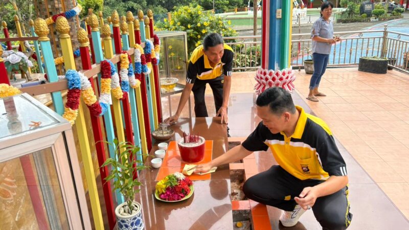 Sat Intelkam Polres Lubuk Linggau Menjelang Peringatan Hari Bhayangkara ke-80 tahun 2026, Aksi Peduli Lingkungan dan Toleransi 