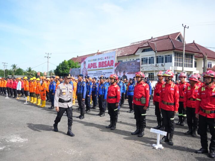 Kapolda Sumsel Pimpin Apel Besar Sabuk Kamtibmas di OKI, Target Zero Karhutla 2026